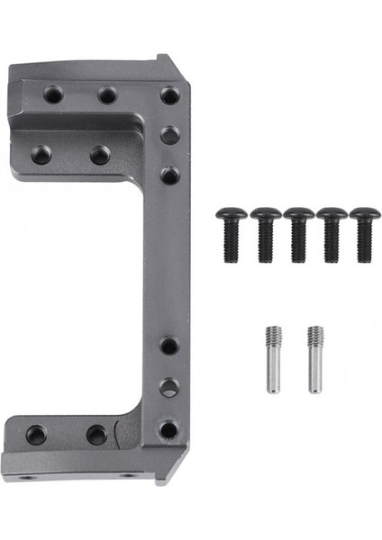 Alüminyum Alaşımlı Ön Tampon Montaj Servo Standı 1/10 Rc Paletli Eksenel SCX10 Iı 90046 90047 Yükseltme Parçaları, Titanyum (Yurt Dışından)