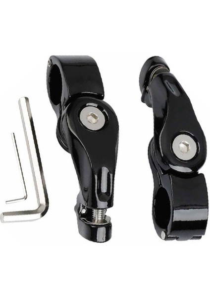 1-1/4 Inç Kısa Açılı Otoyol Mandalları Montaj Kiti Touring Electra Road Glide Motor Koruma Ayak Mandalları Montaj Siyah (Yurt Dışından)