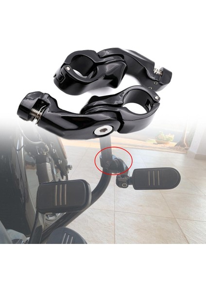 1-1/4 Inç Kısa Açılı Otoyol Mandalları Montaj Kiti Touring Electra Road Glide Motor Koruma Ayak Mandalları Montaj Siyah (Yurt Dışından) fiyatları