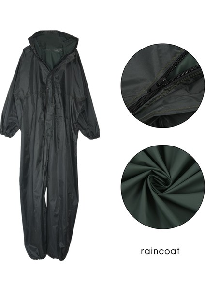 Moda Motosiklet Yağmurluk / Yapışık Yağmurluk / Tulum Erkek ve Kadın Fisyon Yağmurluk Yağmurluk Sizexxxl Renk Ordu Yeşili (Yurt Dışından) modelleri