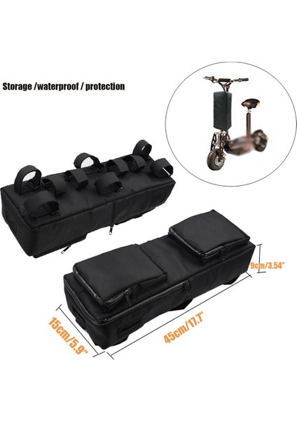 Bisiklet Pil Çantası 17.7 Inç/45 cm Elektrikli Scooter Çantası Durumda Bisiklet Ön Su Geçirmez Depolama Mtb Ebike Çantası Bisiklet Çantası (Yurt Dışından)