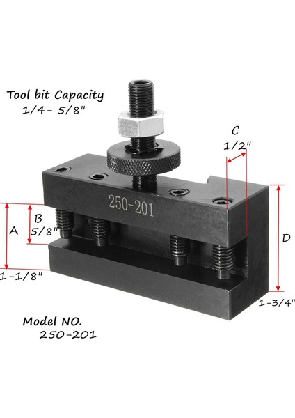 Adet Hızlı Değişim Cnc Torna Takım Sonrası Torna Tezgahları Için Kaplama Tutucu Tutucu TOOLS-250-201 & 250-202 (Yurt Dışından)