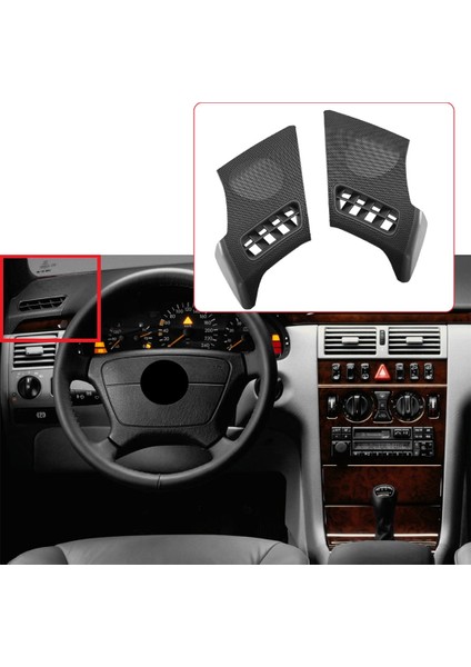 Internet Araba Dash Kurulu R + L Yan Hava Firar Hoparlör Izgara Kapağı Mercedes Benz Için W210 E-Class E320 E430 E55 1996-2002 (Yurt Dışından)