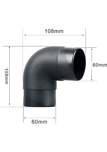 60MM Araba Havalı Isıtıcı Kanal Boru Hava Firar Çıkışı L Şekli Dirsek Bükme Borusu Egzoz Konektörü Webasto Eberspaecher (Yurt Dışından)