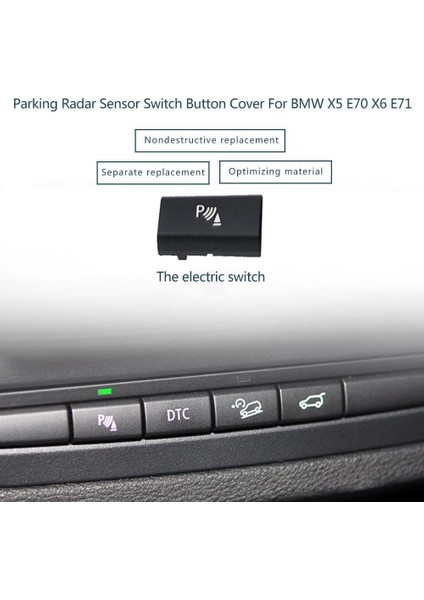 Park Radar Sensörü Anahtarı Düğme Kapağı Bmw X5 E70 2006-13 X6 E71 2008-14 (Yurt Dışından)