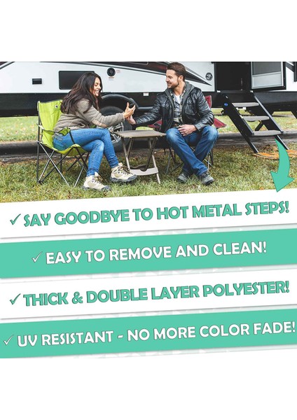 Paket Rv Adım Kapağı 23.6 Inç Geniş Camper Yarıçapı Adım Kapağı Rv Elektrikli ve Manuel Rv Römork Camper Merdivenleri Için Adım Halı (Yurt Dışından) fırsatları