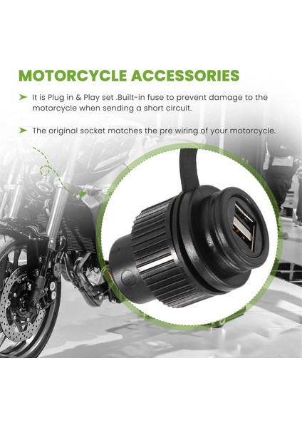 Motosiklet Çift USB Şarj Aleti Priz Adaptörü Yamaha MT09 2017-2021 Mt-09 Sp XSR900 Tracer 900 MT07 XSR700 (Yurt Dışından)