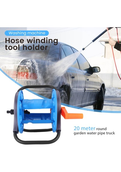 Taşınabilir 20 M Ev Bahçe Su Hortum Makarası Sepeti Boru Depolama Araba Yıkama Boru Hortumu Sarma Aracı Raf Tutucu (Yurt Dışından) fırsatları