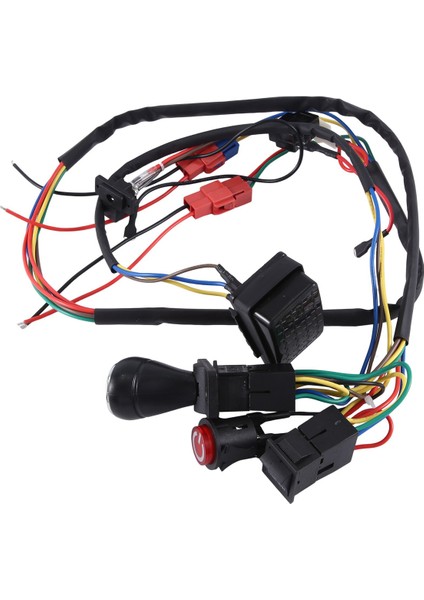 Çocuklar Için Elektrikli Araba Dıy Modifiye Teller ve Anahtar Kiti, Çocuklar Için Elektrikli Araba 4WD Binilen Oyuncaklar Aksesuarları Tek Hat (Yurt Dışından)