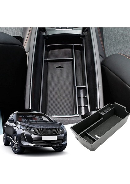 Araba Merkezi Konsol Kol Dayama Saklama Kutusu Organizatör Iç Aksesuarları Peugeot 3008 5008 2016-2021 Için (Yurt Dışından) modelleri