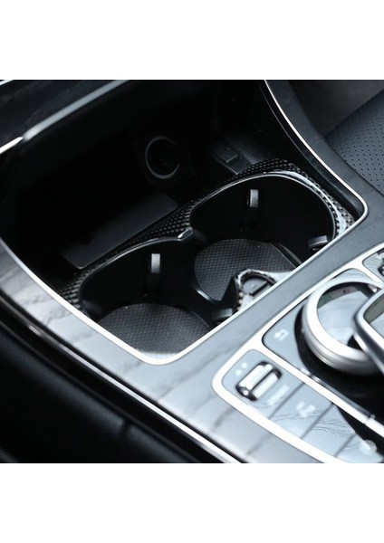 Mercedes Benz Için W205 C Sınıfı C180 C200 C300 Glc Aksesuarları Karbon Fiber Araba Iç Bardak Tutucu Çerçeve Trim Çıkartmalar (Yurt Dışından) fiyatları