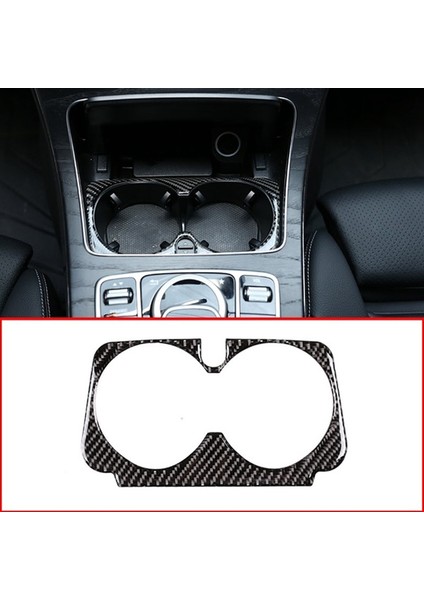 Mercedes Benz Için W205 C Sınıfı C180 C200 C300 Glc Aksesuarları Karbon Fiber Araba Iç Bardak Tutucu Çerçeve Trim Çıkartmalar (Yurt Dışından) fırsatları