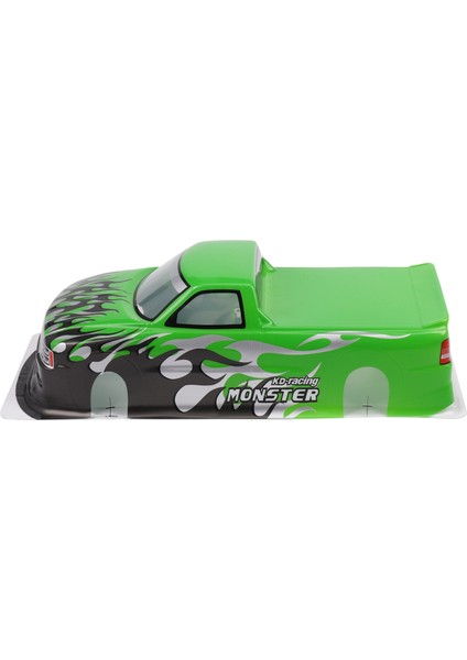 1/10 Rc Araba Venom T-10 Pvc Boyalı Gövde Kabuğu 1/10 Rc Araba Kamyonet Genişliği 205MM Dingil Mesafesi 255MM, Yeşil (Yurt Dışından)