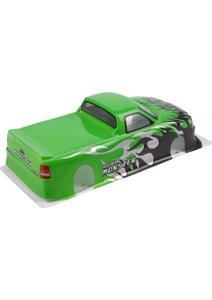 1/10 Rc Araba Venom T-10 Pvc Boyalı Gövde Kabuğu 1/10 Rc Araba Kamyonet Genişliği 205MM Dingil Mesafesi 255MM, Yeşil (Yurt Dışından)