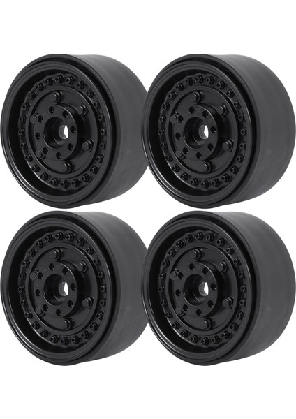 4 Adet Metal 1.9 Inç Beadlock Jant Hub 1/10 Rc Paletli Araba Eksenel SCX10 90046 Traxxas Trx4 Tf2 RC4WD D90, Siyah (Yurt Dışından)