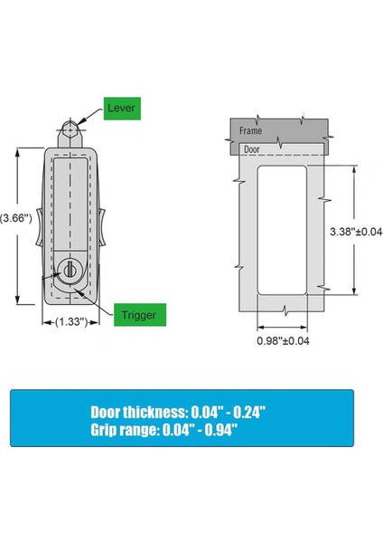 10 Adet Sıkıştırma Mandalı Gömme Kolu Mandalı Kilidi Deniz Araba Rv Kapı El Kilidi Ayarlanabilir Kolu Sürgüler Kalınlığı: 1-5mm (Yurt Dışından)