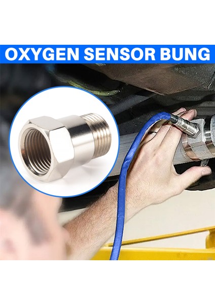 Ayarlanabilir Gaz Akış Ekleri ile Evrensel O2 Oksijen Sensörü Kısıtlayıcı Bağlantısı Cel Fix Bung M18 x 1.5 Oksijen Sensörü Aracı Bung (Yurt Dışından)