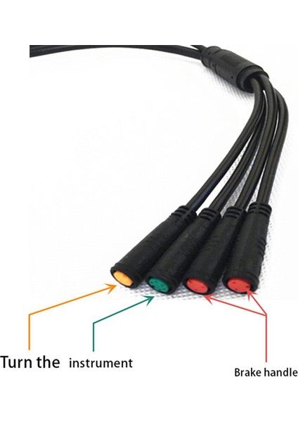 E-Bike 1t4 E-Bisiklet Uzatma Kablosu Kablosu Elektrikli Bisiklet Fren Ekran Gaz Kelebeği Bisiklet Parçası Için Su Geçirmez Konnektör. (Yurt Dışından) fiyatları