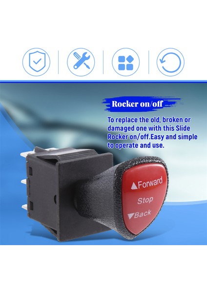 Ileri-Stop-Geri Dpdt 6pin Mandallı Slayt Rocker Anahtarı KCD4-604-6P Araba Anahtarı (Yurt Dışından) fırsatları