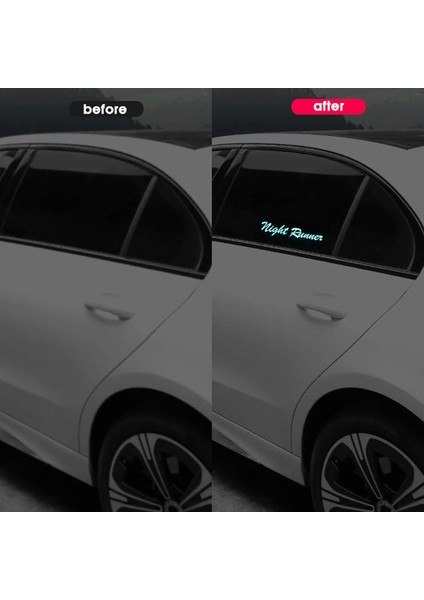 Cam Gece Koşucu Araba LED Işık Pencere Çıkartmaları Jdm Glow Panel Dekorasyon Aksesuarları (Yurt Dışından) fiyatları