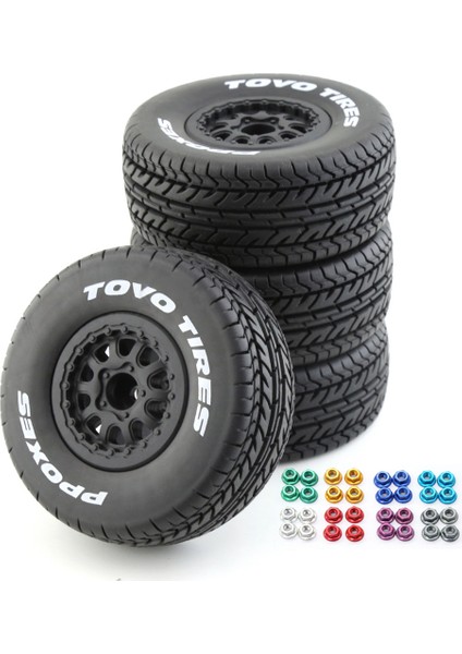 4 Adet 112MM 1/10 Kısa Kulvar Kamyon Lastiği Lastikleri Tekerlek 12MM Hex Traxxas Slash Arrma Senton Vkar 10SC Hpı Rc Araba (Yurt Dışından) fiyatları