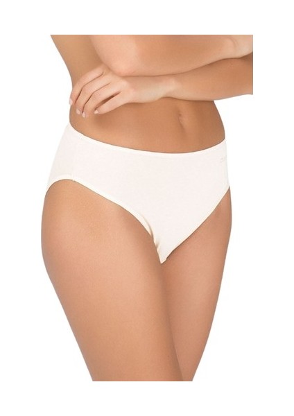 Basic Slip 2'Li Pamuklu Likralı Külot Beyaz Renkli