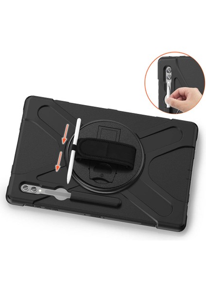 Galaxy Tab S8 Ultra Defender Tablet Standlı Silikon Siyah fırsatları