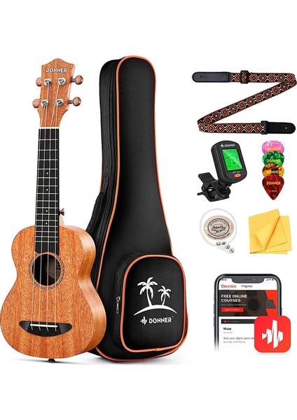 Maun Tenor Ukulele Professional Tenor Ukelele Başlancıç Seti (Natural)