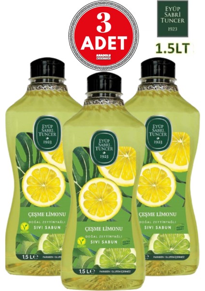 Sıvı Sabun Çeşme Limonu Sıvı Sabun 1500 Ml X 3 Adet