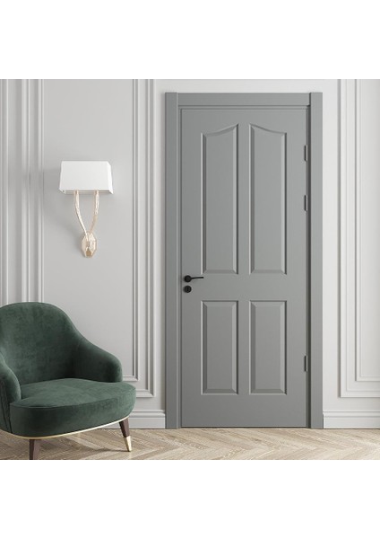 Zigana Amerikan Panel Kapı 87X203-Gri-10/13-Wc-Banyo