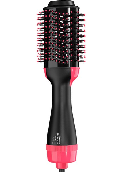 2'si 1 Arada Çok Fonksiyonlu Negatif Iyon Bukle Düzleştirici Saç Fırçası (Yurt Dışından)