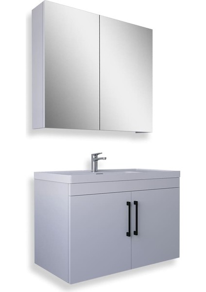 Yalova 65 Cm Mdf Banyo Dolabı Seti