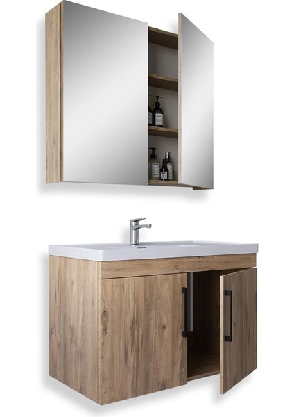 Yalova 65 Cm Mdf Banyo Dolabı Seti