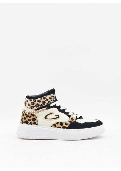 New Era 0157 Kadın Siyah Leopar Deri Sneaker