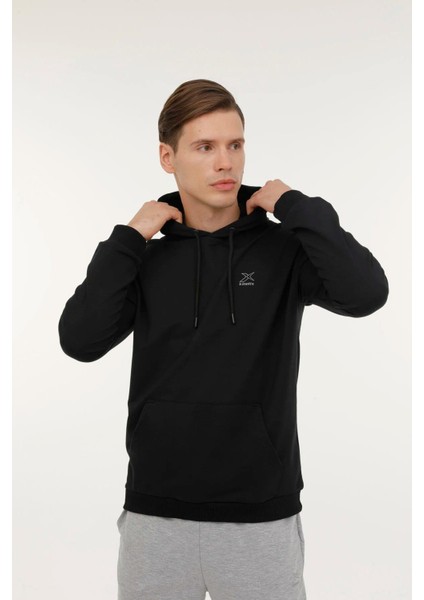 M-SN88 Bsc Hoodıe 3pr Siyah Erkek Kapsonlu Sweatshirt