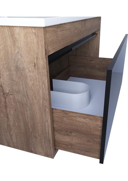 Teta Home Mersin 65 Cm Mdf Banyo Dolabı Seti