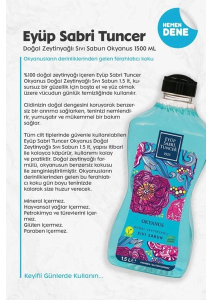 Okyanus Sıvı Sabun Seti 1500 ml ve 500 ml