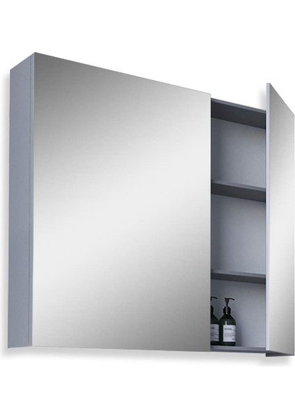 Madrid 80CM Mdf Banyo Aynalı Üst Dolap fiyatları