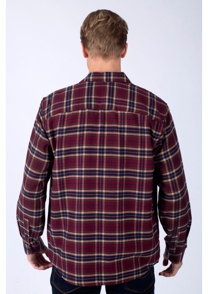 Argoses Erkek Dokuma U.kol Gömlek Mürdüm-Haki modelleri