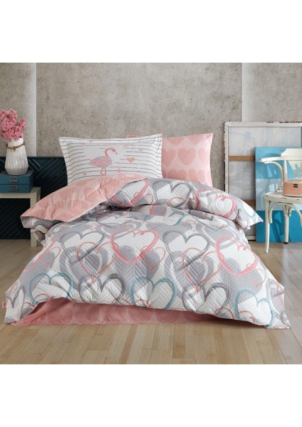 Tek Kişilik Kapitone Nevresim Takımı Diana Gri