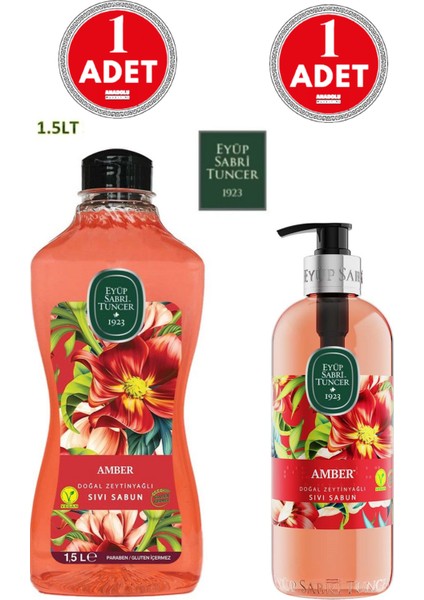 Sıvı Sabun Seti Amber 500 ml ve 1500 ml
