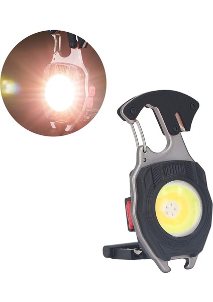 Çok Fonksiyonlu Mini Çalışma Işığı Çakmak Özellikli LED Anahtarlık El Feneri 3 Işık Kaynakları Acil Durum Için LED Güç Göstergesi fiyatları