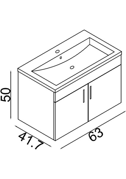Yalova 65 cm Mdf Banyo Lavabolu Alt Dolap fırsatları