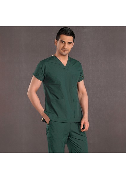 Avcı Yeşili Doktor Hemşire Forması Medikal Forma Cerrahi Takım Ince Kumaş fiyatları