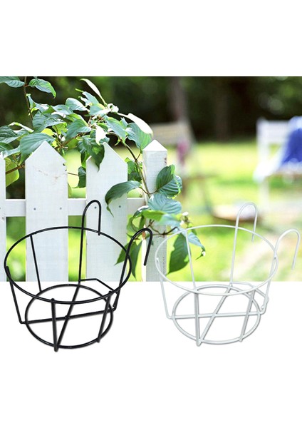 Bahçe Asılı Bitki Demir Raflar Balkon Yuvarlak Saksı Rafı Korkuluk Çit Mj (Yurt Dışından) fırsatları