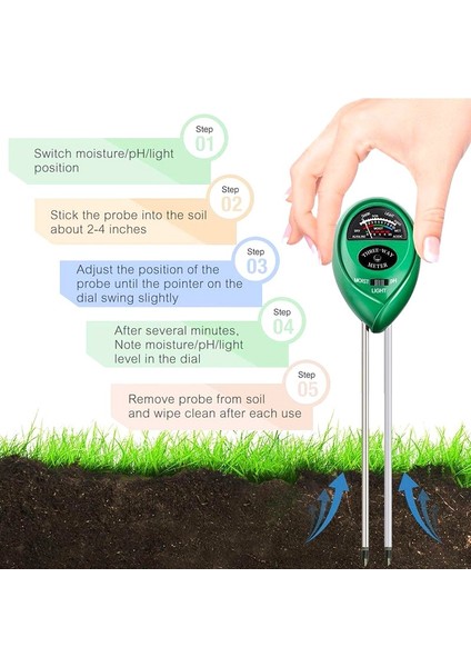 3 In 1 Çok Fonksiyonlu Dijital Ph Ölçer Toprak Nemi Monitörü Bahçe Bitkileri Için Güneş Işığı Test Cihazı Tarım Profesyonel Dijital Güneş Işığı Nem Ph Bahçe Toprak Test Cihazı (Yurt Dışından) modelleri