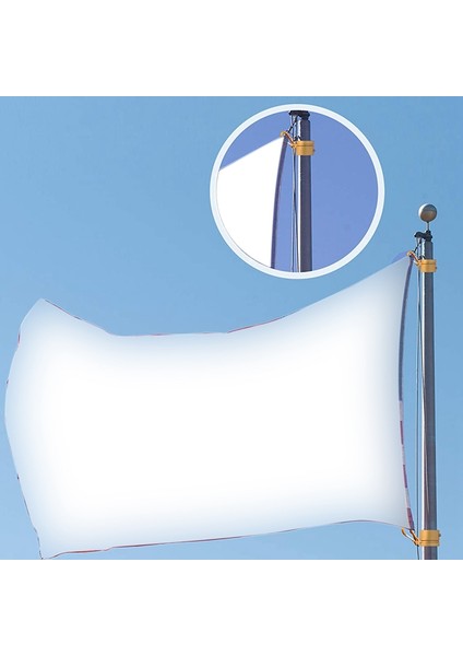 Adet Bayrak Direği Halkaları Anti Wrap Bayrak Direği Klipleri Fırdöndüler 360 Derece Dönen Bayrak Direği Bayrak Montaj Halkaları-1 Inç (Yurt Dışından)