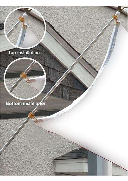 Adet Bayrak Direği Halkaları Anti Wrap Bayrak Direği Klipleri Fırdöndüler 360 Derece Dönen Bayrak Direği Bayrak Montaj Halkaları-1 Inç (Yurt Dışından)