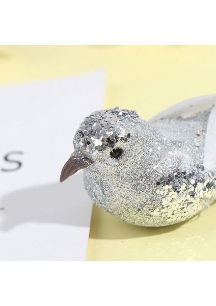 Tüylü Glitter Kuş Ağacı Klip On Diy Ev Süsleme Parti Süslemeleri Mj (Yurt Dışından)