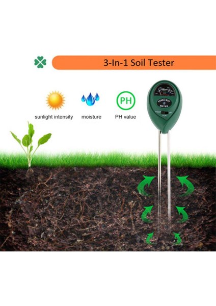 Bir Toprak Test Cihazı Noktası Ekran Ph Ölçer Nem Nem Güneş Işığı Test Cihazı Monitör Tarım Bitkileri Çiçekler Için (Yurt Dışından)